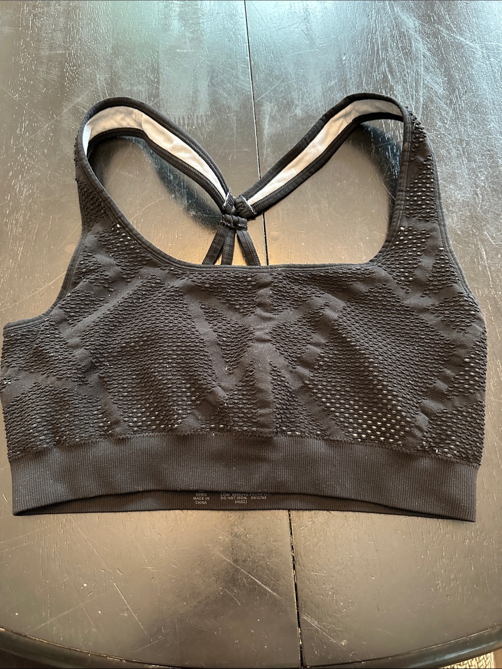 C9 by Champion Black Textured Racerback Sports Bra- Size XL